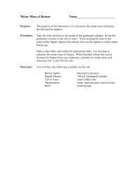 Molar Mass Of Butane