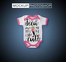 Baby Bodysuit Psd Mockup To Create Photorealistic Presenation Mockup Mockup Psd Baby Bodysuit Design