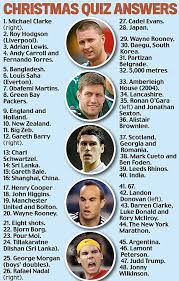 These sports quiz questions and answers are divided into six different rounds: Christmas Sport Quiz Daily Mail Online