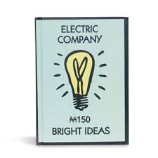 100% of bulb's electricity is renewable. Monopoly Bright Ideas Notebook From Gift Republic