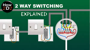However, it can be done with a little patience take the white wire from switch two and twist it with the black wire from switch one. 2 Way Switching Explained How To Wire 2 Way Switches Together Wiring Light Switch To Ceiling Rose Youtube