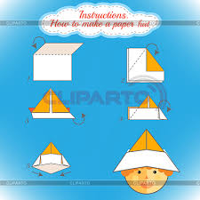 How to make a paper hat that you can wear for kids. Origami For Kids Serie Of High Quality Graphics Cliparto