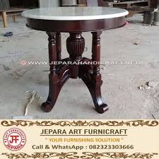 Jual Meja Makan Bulat Jati Ukir Marmer Terbaru Harga Murah