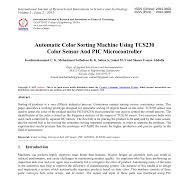 PDF) Automatic Color Sorting Machine Using TCS230 Color ...