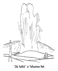 Old Faithful Coloring Page Yellowstone National Park Coloring Pages National Parks Yellowstone Trip