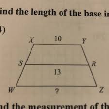 Rearrange the equation to get h alone. How Do You Find The Length Of A Base Indicated On A Trapezoid Brainly Com