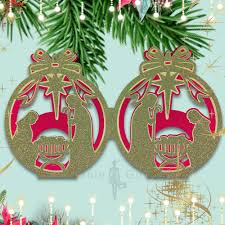 Download The Nativity Bauble Christmas Card Fable Guild SVG Cut Files