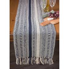 Bungalow Rose Blessing Braided Stripe Table Runner Reviews Wayfair Striped Table Runner Striped Table Navy Table Runner