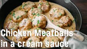 Spaghetti sauce, frozen meatballs, italian seasoning, garlic powder and 3 more. Chicken Meatballs In A Cream Sauce Tefteli