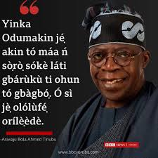 Let's be blunt, open and direct for once. Bbc News Yoruba Diáº¹ Niyi Ninu Ohun Ti Bola Tinubu Sá» Facebook
