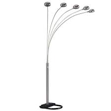 Ore International 84 In 5 Arms Satin Nickel Arch Floor Lamp Floor Lamp Arc Floor Lamps Tree Floor Lamp