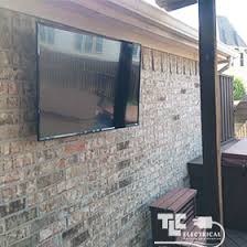 Watch the video explanation about how to mount tv to block or brick 2020 online, article, story, explanation, suggestion, youtube. Exterior Flat Screen Tv Mounted On Brick Tlc Electrical