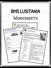 rms lusitania (ww1) facts, worksheets