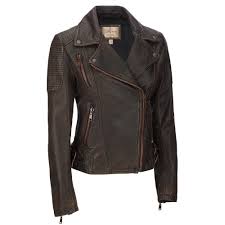 Wilsons Leather Vintage Weathered Genuine Leather Jacket W Contrast Stitching Leather Wilsons Leather Jacket Woman Distressed Leather Jacket Leather Jacket