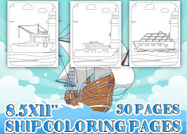 If your child loves interacting. Ship And Boat Coloring Book For Kids Grafico Por Tixxor Global Creative Fabrica