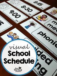 This printable routine is easy for children to follow with pictures to go with each task. Visual School Schedule Free This Reading Mama