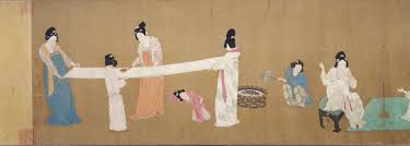 Court Ladies Preparing Newly Woven Silk Detail Possibly Emperor Huizong Early 12th Century Photograph C 2013 Chinese Painting Painting European Paintings