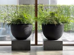 Grands Pots De Fleurs Noirs Axel Large Indoor Planters Planter Design Winston Flowers