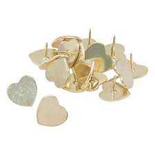 See Jane Work Peggable Heart Push Pins Gold Pack Of 30 Pins Item 2863856 Office Organization At Work Push Pin Push Pins