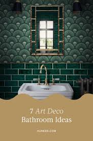 These 7 Art Deco Bathroom Ideas Will Make Your Space Feel Next Level Glamorous Hunker Art Deco Bathroom Art Deco Bathroom Tile Bathroom Wallpaper Modern