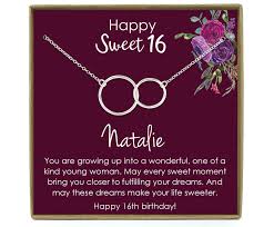 Personalize one of our sweet sixteen birthday gifts for teens to make it extra special. Sweet 16 Gift 16th Birthday Gift Girl Necklace Sweet 16 Etsy