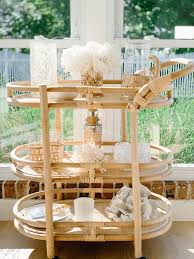 Weekend Bar Cart Coastal Allwhite Peonies Sunroom Dining Room Design Furniture Design Room Design