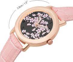 Amazon.com : Cherry Blossom Women's Custom Watch Fashion Strap Wristwatches  Gift for Birthdays Valentine's Day : Sports & Outdoors