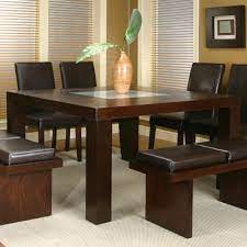 Perfect for holiday meals and entertaining at dinner parties, this sturdy set. Cramco Inc Contemporary Design Kemper 25310 63 61 Square Dining Table With Frosted Glass Insert Nassau Furniture And Mattress Dining Tables