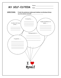 my self esteem worksheet