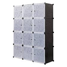 , ab 57,98 € keine versandkosten. Meerveil Kleiderschrank Garderobenschrank Kunststoff Steckregal Diy Modular Schrank Regalsystem Mit 2 Kleiderstange 12 Kubus Schwarz Online Kaufen Otto