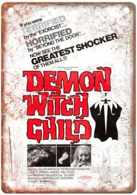 Demon Witch Child Vintage Movie Poster Old Retro Look Metal Sign MP1152 |  eBay