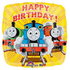 Birthday Thomas The Train Wallpaper Balloons Online Delivered Australia Wide Thomas The Train Birthday Party Trains Birthday Party Happy Birthday Balloons