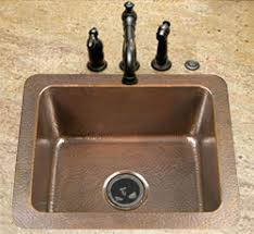 single bowl drop in copper kitchen sinks