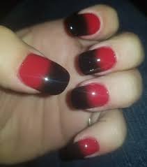 Black And Red Ombre Dip Nails Black And Red Ombre Black To Red Ombre Red Ombre Black And Red