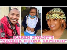 Karen nyamu reveals desire of becoming samidoh's second wife. Karen Nyamu S Daughter Excited After Seeing Samidoh S Photo In A Matatu Youtube