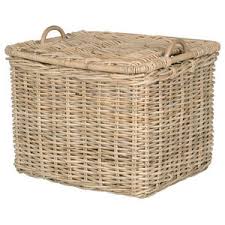 Check spelling or type a new query. Rattan Rectangular Storage Basket With Lid Large Contemporary Baskets By Hudson Vine Houzz