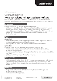 Herzschablone 20 cm / schablone 7 5 x 7 5 cm selbstk… read more herzschablone 20 cm : Gebrauchshinweis Herz Schablone Mit Spitzbuben Manualzz