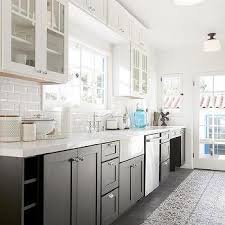 white top cabinets black bottom