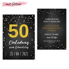 Geburtstag das ganze sogar einzigartig und bemerkenswert machen. Einladungskarten 50 Geburtstag Mit Glitzer Moosgummi