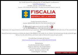 Fiscalía general de la nación fecha numeración título de la instrucción. Importante Boleta Cita Fiscal NÂº 00752356 Es Un Virus