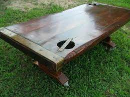 These cocktail tables are created from liberty ship hatch covers. Hatch Cover Coffee Table For My Living Room Nautical Furniture Hatch Cover Interior Design Furniture