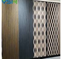 Curved Diy Music Studio Akupanel Acoustic Panel Wooden Polyester Fiber Acoustic Slat 3d Acoustic Wall Panel Soundproof Interior