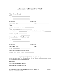 Traffic violations bureau appeal form : Authorization To Drive A Motor Vehicle Fill Out And Sign Printable Pdf Template Signnow