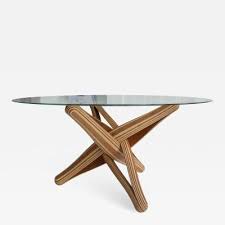This rustic south fork 42 round coffee table base only allows you to use your own table top such as granite, custom wood, stone, or glass. Jan Paul Meulendijks Lock Bamboo Dining Table Base Only Glass Top Not Included