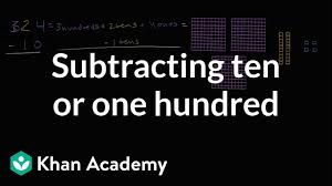 Shuffle the subtraction cards and stack them in a pile. Subtracting 1 10 Or 100 Video Khan Academy