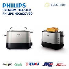 Tersedia tombol yang mempermudah dalam mengambil roti setelah selesai proses. Toaster Philips Hd2637 Alat Pemanggang Roti Bakar Penghangat Panggang Listrik Murah Low Watt Shopee Indonesia