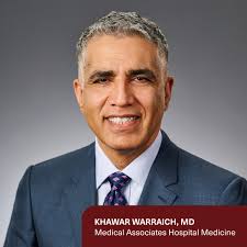 Medical Associates Clinic is pleased to announce the arrival of Khawar  Warraich, MD, to our Hospital Medicine Department. Dr. Warraich received  his medical degree from the Army Medical College in Rawalpindi, Pakistan.