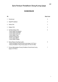 Pelajar dengan pendidikan masalah berkeperluan khas bermaksud seorang pelajar yang disahkan oleh praktis perubatan, optometri 6. Pdf Garis Panduan Pendaftaran Oku Huda Nurul Academia Edu