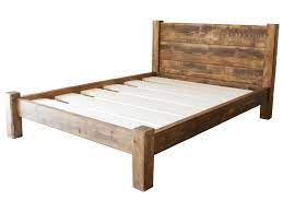 These Small Double Beds Are Charming Yet Simple These Solid Wood Beds Will Suit Any Bedro Simple Wood Bed Frame Rustic Wood Bed Frame Bed Frame And Headboard