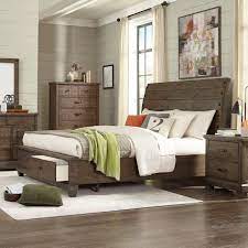 Lifestyle Jd Mex Rustic Queen Sleigh Bed With Storage Footboard Royal Furniture Sleigh Beds